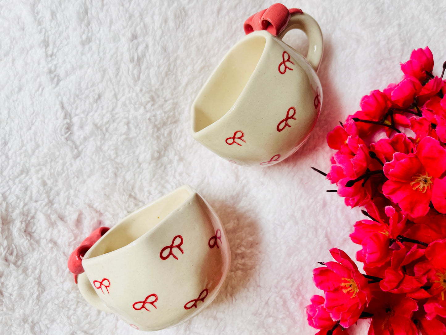 Pink Bow Love Mug