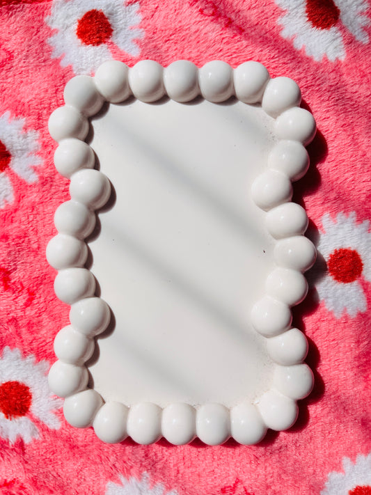 White Cloud- Handcrafted Ceramics Jewellery Tray