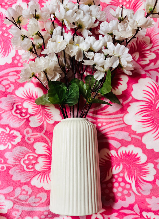 White Classic- Handcrafted Ceramics Vase