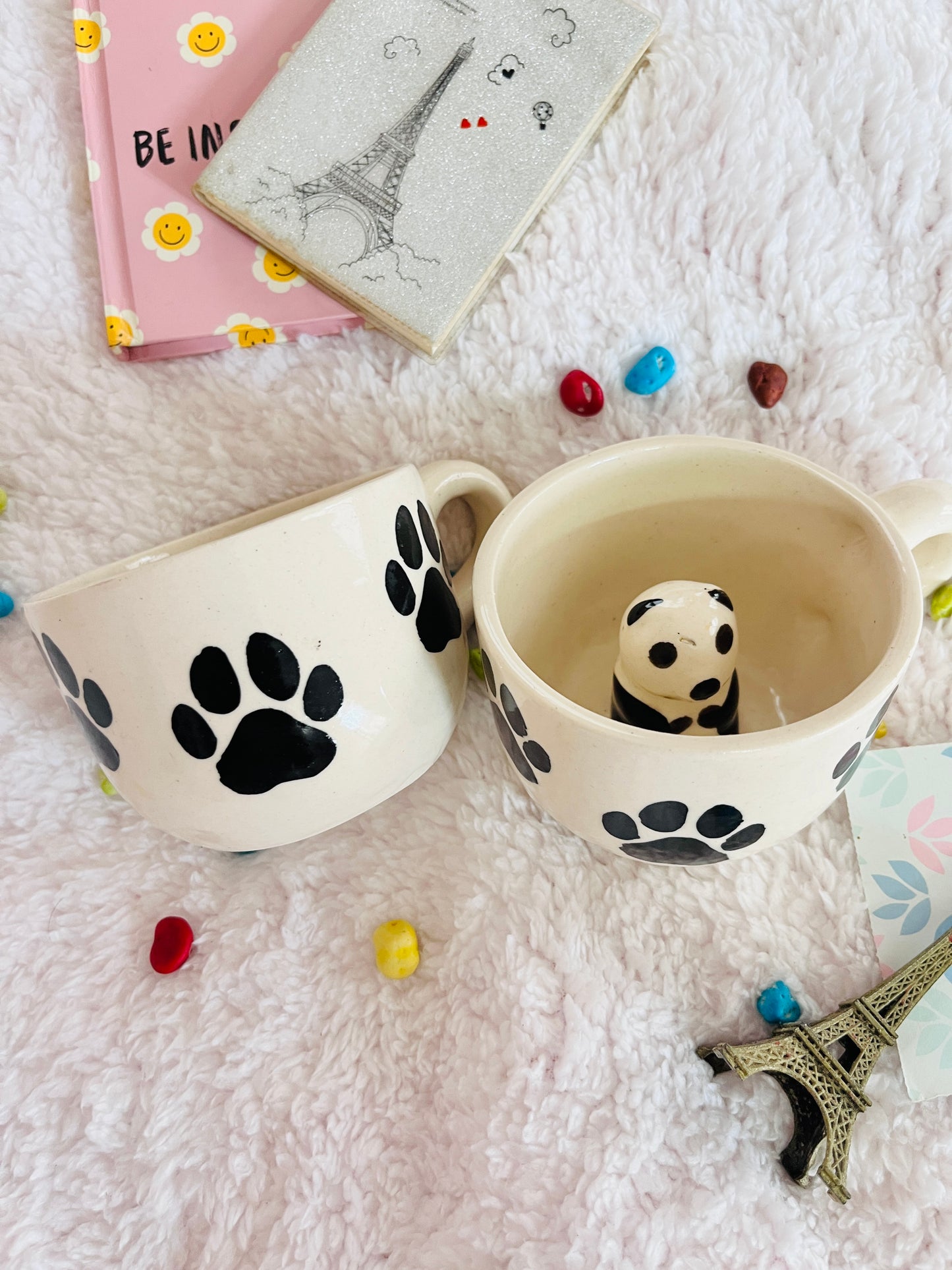 White Cute Puppy - Handmade Ceramic Mug