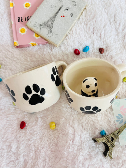 White Cute Puppy - Handmade Ceramic Mug