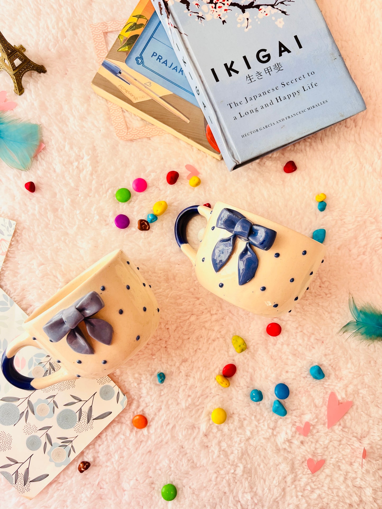 Blue Ribbon - Handmade Ceramic Coffee Mug