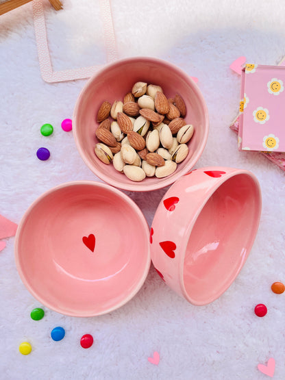Pink Sweetheart- Handmade Ceramic Bowl (Small)