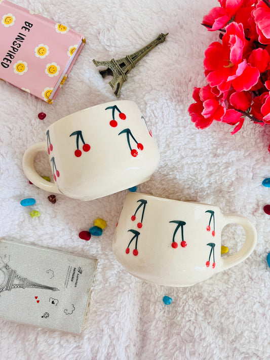 Red Cherry Cute - Handmade Ceramic Mug