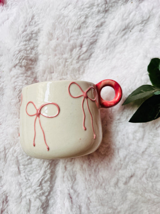 Blush Knot Pink Cute Mug - Unique Handmade Mug for Coffee
