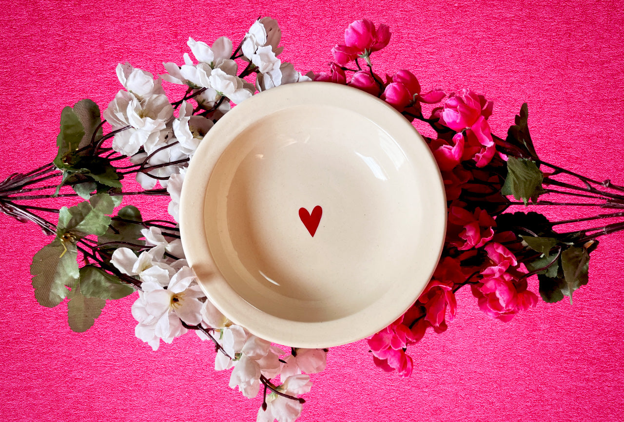 Heartful Serve Ceramic Pasta Plates