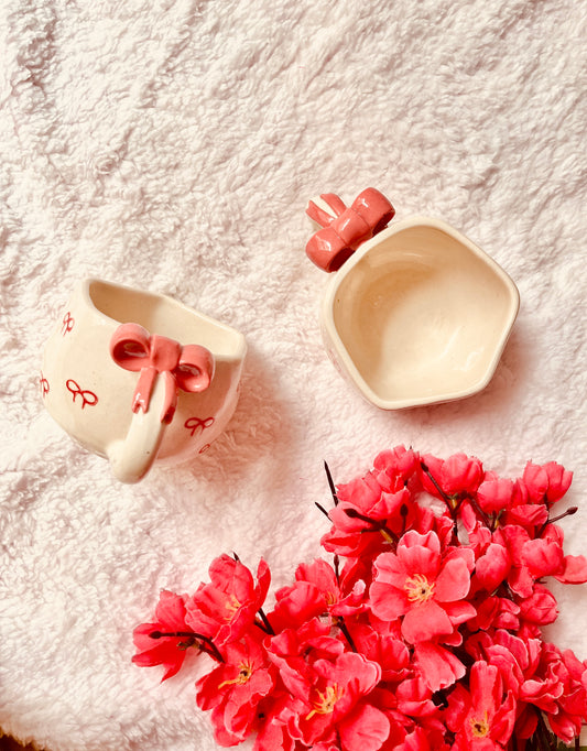 Pink Bow Love Mug