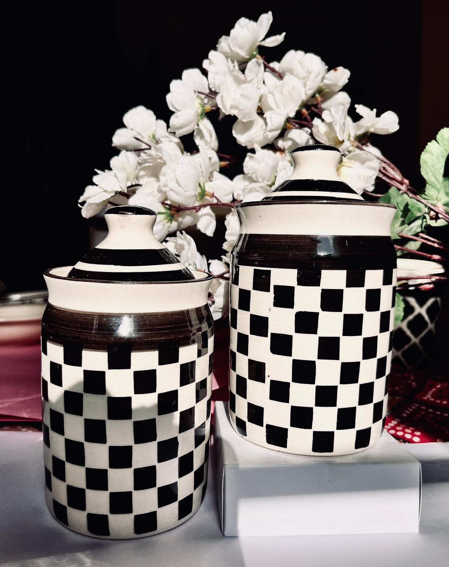 Monochrome Checkmate Jar