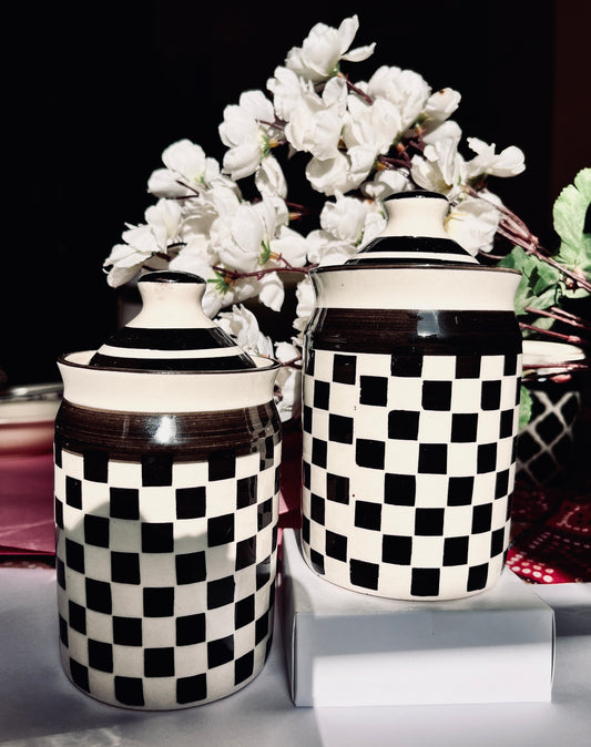 Monochrome Checkmate Jar