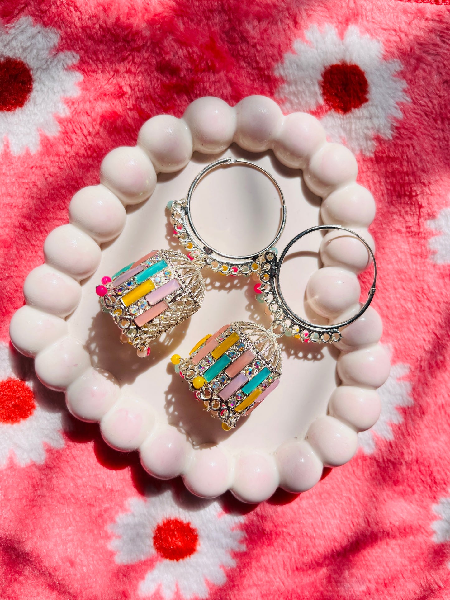 Heart Bubble Bead Ceramic Jewellery Tray